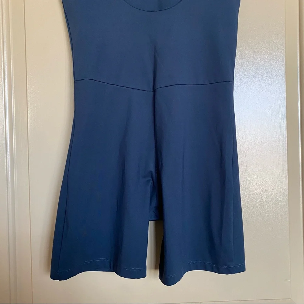 Girlfriend Collective Bike Unitard in Midnight Navy M